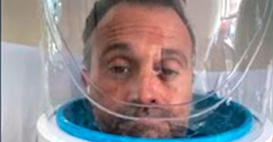 QUÉ ES EL CASCO “HELMET” QUE LE PUSIERON A SERGIO LAPEGÜE PARA RESPIRAR MEJOR.