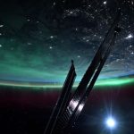 Las impactantes imágenes de las auroras boreales vistas desde la Estación Espacial Internacional